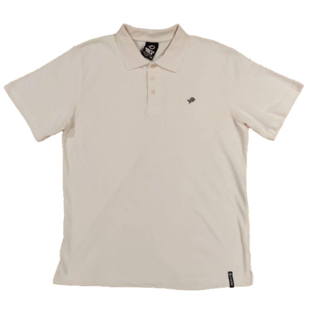 3/$20 South Pole White With Black Logo Polo Shirt